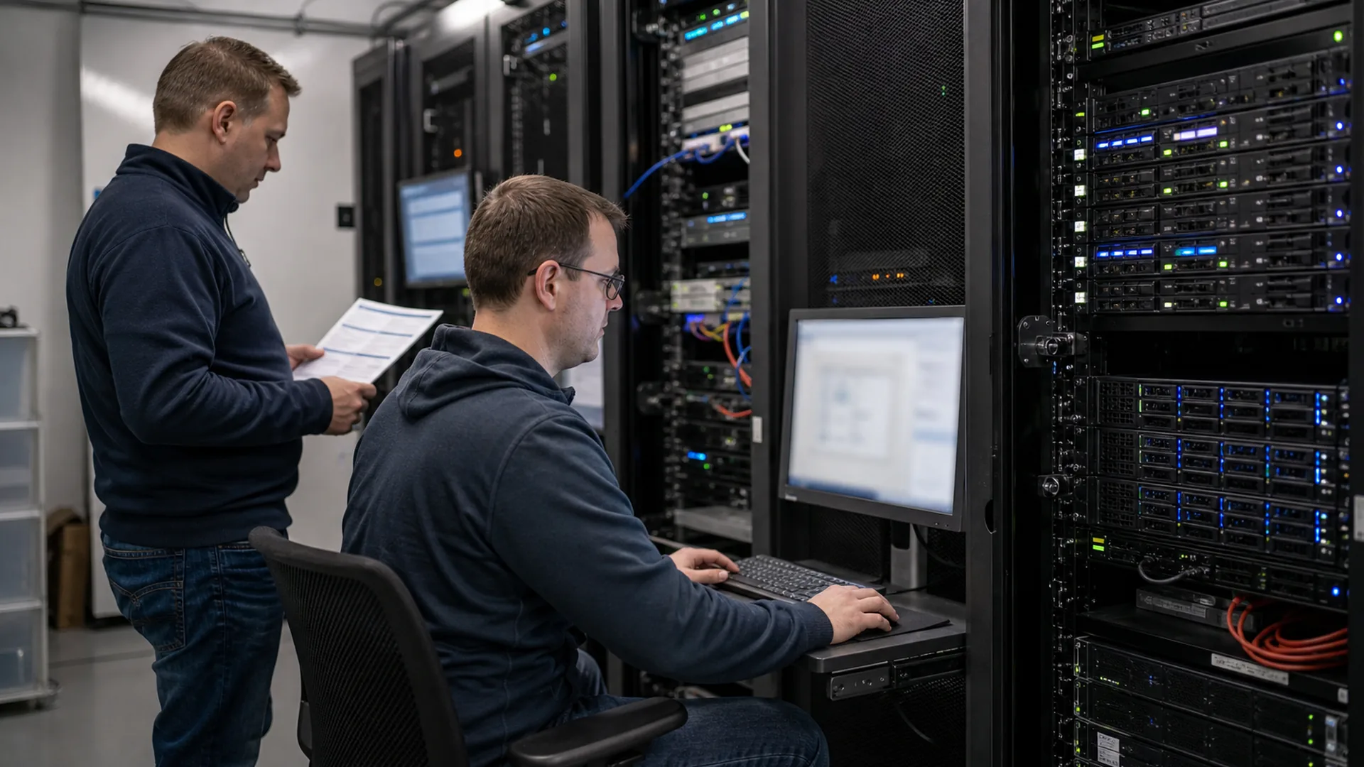 Uczestnicy konfigurują zasoby storage dla maszyn wirtualnych.